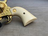 1958 Colt Single Action Army 45LC Extensively Engraved, Gold Plated, Ivory Grips, Single Gun Texas Shipment to Oshman's Sporting Goods Beaumont - 6 of 21