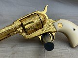 1958 Colt Single Action Army 45LC Extensively Engraved, Gold Plated, Ivory Grips, Single Gun Texas Shipment to Oshman's Sporting Goods Beaumont - 5 of 21