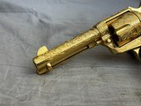 1958 Colt Single Action Army 45LC Extensively Engraved, Gold Plated, Ivory Grips, Single Gun Texas Shipment to Oshman's Sporting Goods Beaumont - 4 of 21