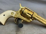 1958 Colt Single Action Army 45LC Extensively Engraved, Gold Plated, Ivory Grips, Single Gun Texas Shipment to Oshman's Sporting Goods Beaumont - 12 of 21