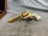 1958 Colt Single Action Army 45LC Extensively Engraved, Gold Plated, Ivory Grips, Single Gun Texas Shipment to Oshman's Sporting Goods Beaumont - 2 of 21