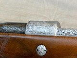 First Year 1961 Belgian Browning High Power Rifle Olympian Grade .30-06 Triple Signed Engraving by R. Risack Select Carved Stock - 14 of 24