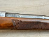 First Year 1961 Belgian Browning High Power Rifle Olympian Grade .30-06 Triple Signed Engraving by R. Risack Select Carved Stock - 7 of 24