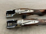 Custom Shop Factory Matched Pair of 12ga Browning B25 Superposed Shotguns in Fitted Case Engraved by J. P. Bailey - 5 of 25