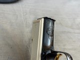 Nicely Engraved & Gold Inlaid 1969 Belgian Browning Hi Power T Series 9mm in Pouch with Factory Letter - 17 of 24