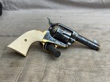George Spring Master Engraved and Gold Inlaid Colt Single Action Army Sheriff's Model .45colt Checkered Ivory - 9 of 20