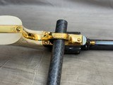 George Spring Master Engraved and Gold Inlaid Colt Single Action Army Sheriff's Model .45colt Checkered Ivory - 15 of 20