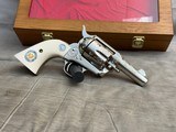 Bryson Gwinell Master Engraved and Inscribed Colt Single Action Army Sheriff's Model Enamel Inlaid Ivory Grips 44-40