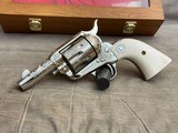 Bryson Gwinell Master Engraved and Inscribed Colt Single Action Army Sheriff's Model Enamel Inlaid Ivory Grips 44-40 - 8 of 20
