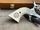 Bryson Gwinell Master Engraved and Inscribed Colt Single Action Army Sheriff's Model Enamel Inlaid Ivory Grips 44-40 - 4 of 20