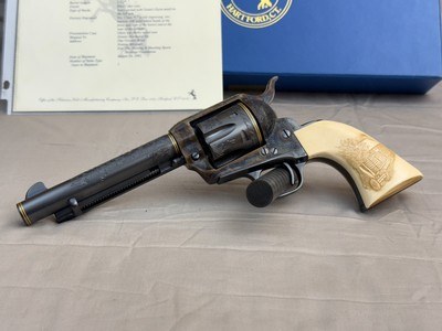 Spectacular Factory Engraved Colt Charity Gun by John Adams Jr & Sr Finished by Turnbull