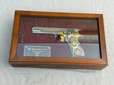 RARE Colt Rattlesnake TITANIUM Edition 1911A1 45ACP in Display Case - Image 19 of 19