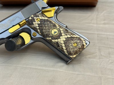 RARE Colt Rattlesnake TITANIUM Edition 1911A1 45ACP in Display Case - Image 12 of 19