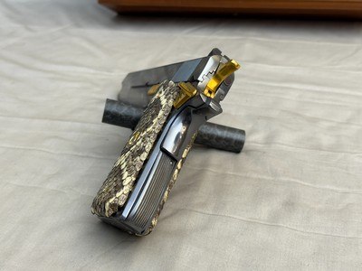 RARE Colt Rattlesnake TITANIUM Edition 1911A1 45ACP in Display Case - Image 8 of 19