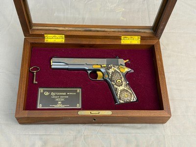 RARE Colt Rattlesnake TITANIUM Edition 1911A1 45ACP in Display Case - Image 18 of 19