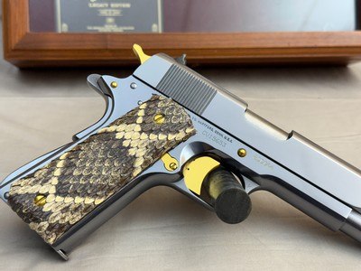 RARE Colt Rattlesnake TITANIUM Edition 1911A1 45ACP in Display Case - Image 3 of 19
