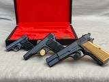1966 Belgium Browning 3 Pistol Set Hi Power 9mm + 1955 380acp + Baby 25acp - 2 of 25