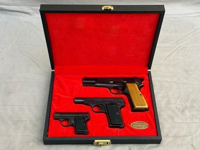 1966 Belgium Browning 3 Pistol Set Hi Power 9mm + 1955 380acp + Baby 25acp