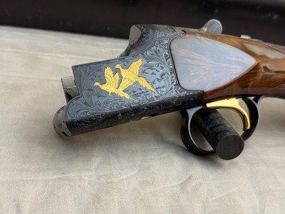 Stunning 1987 Browning Citori Grade VI 410ga Blued Receiver with Gold Inlays 26
