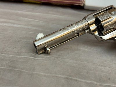 LNIB 1988 Colt SAA Engraving Sampler .45colt Ivory Grips Nickel Finish - Image 8 of 25