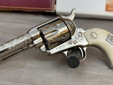 LNIB 1988 Colt SAA Engraving Sampler .45colt Ivory Grips Nickel Finish - Image 7 of 25