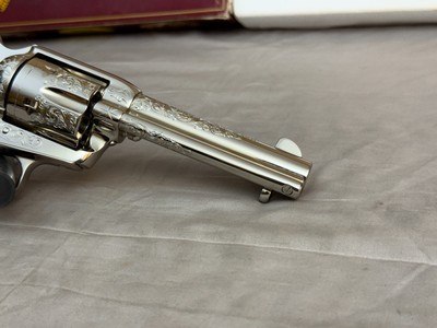 LNIB 1988 Colt SAA Engraving Sampler .45colt Ivory Grips Nickel Finish - Image 15 of 25