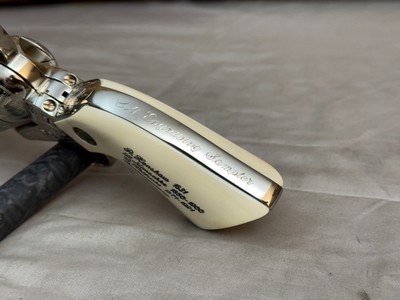 LNIB 1988 Colt SAA Engraving Sampler .45colt Ivory Grips Nickel Finish - Image 12 of 25