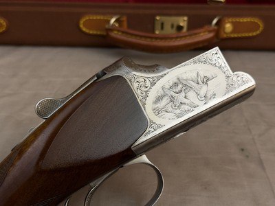Excellent 1984 Belgian Browning Superposed B4 Grade Signed by E. Vos 12ga 27.5