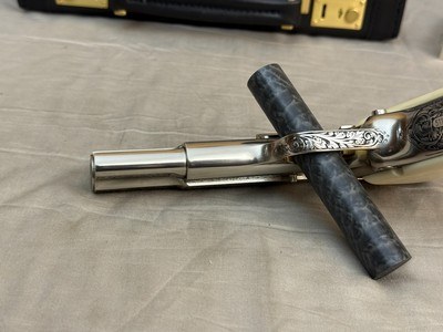 Exceptional 2014 Belgian Browning Hi Power Custom Shop Silver Renaissance 9mm Signed by J. P. Bailly - Image 14 of 24