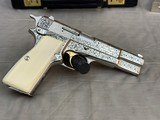 Exceptional 2014 Belgian Browning Hi Power Custom Shop Silver Renaissance 9mm Signed by J. P. Bailly - Image 3 of 24