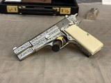 Exceptional 2014 Belgian Browning Hi Power Custom Shop Silver Renaissance 9mm Signed by J. P. Bailly - Image 1 of 24