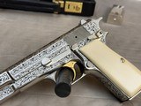 Exceptional 2014 Belgian Browning Hi Power Custom Shop Silver Renaissance 9mm Signed by J. P. Bailly - Image 12 of 24