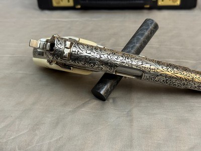 Exceptional 2014 Belgian Browning Hi Power Custom Shop Silver Renaissance 9mm Signed by J. P. Bailly - Image 8 of 24