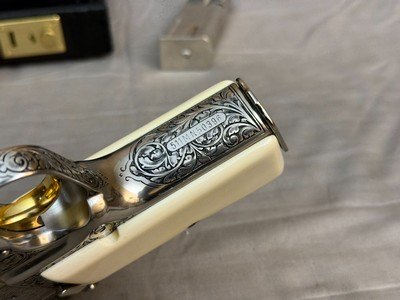 Exceptional 2014 Belgian Browning Hi Power Custom Shop Silver Renaissance 9mm Signed by J. P. Bailly - Image 16 of 24