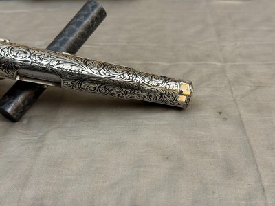 Exceptional 2014 Belgian Browning Hi Power Custom Shop Silver Renaissance 9mm Signed by J. P. Bailly - Image 7 of 24