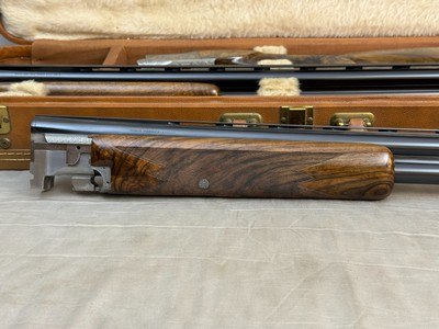 Immaculate L. Acampo Engraved Belgium Browning Superposed Pointer Grade 12ga/20ga Set 28