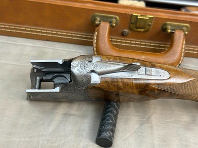 Immaculate L. Acampo Engraved Belgium Browning Superposed Pointer Grade 12ga/20ga Set 28