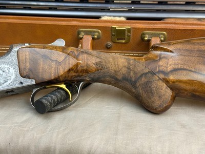 Immaculate L. Acampo Engraved Belgium Browning Superposed Pointer Grade 12ga/20ga Set 28