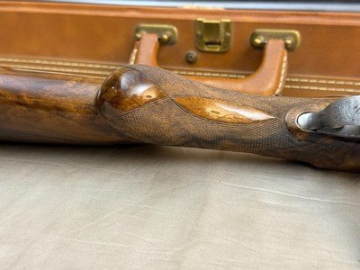 Immaculate L. Acampo Engraved Belgium Browning Superposed Pointer Grade 12ga/20ga Set 28