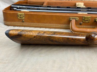 Immaculate L. Acampo Engraved Belgium Browning Superposed Pointer Grade 12ga/20ga Set 28