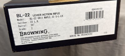 NIB 2013 Browning BL22 Grade II Blued Engraved Receiver Maple Stock .22lr - Image 24 of 24