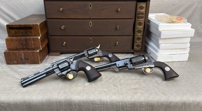 Exceptional Colt Bicentennial Pistol Set Python 357 Mag + Single Action Army 45 Colt + Third Model Dragoon 44cal - Image 1 of 18