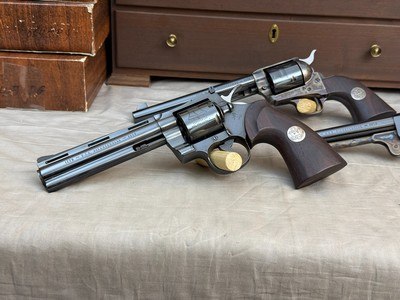 Exceptional Colt Bicentennial Pistol Set Python 357 Mag + Single Action Army 45 Colt + Third Model Dragoon 44cal - Image 2 of 18