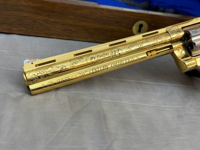 Exceptional American Historical Foundation Engraved + Gold & Silver Plated Colt Python Legacy 
