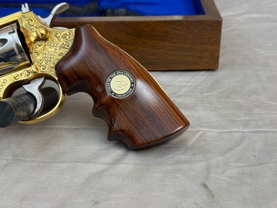 Exceptional American Historical Foundation Engraved + Gold & Silver Plated Colt Python Legacy 