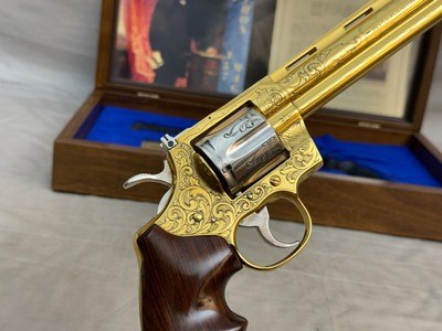 Exceptional American Historical Foundation Engraved + Gold & Silver Plated Colt Python Legacy 