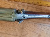 Isaac Hollis & Sons SxS Shotgun Early Antique engraved pinfire conversion double barrel 12 Ga - 9 of 14
