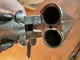 Isaac Hollis & Sons SxS Shotgun Early Antique engraved pinfire conversion double barrel 12 Ga - 12 of 14