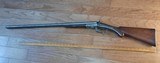 Isaac Hollis & Sons SxS Shotgun Early Antique engraved pinfire conversion double barrel 12 Ga - 1 of 14