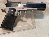 Colt MK IV Series 70 Gold Cup National Match Slide and Barrel on top of AMT stainless frame .45 caliber ACP automatic - 1 of 15